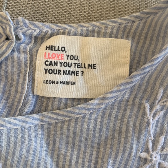 Leon & Harper Seersucker top - Picture 2 of 5